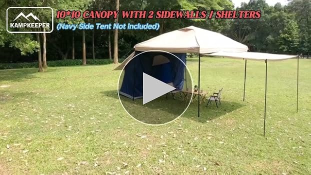 Amazon.com : KAMPKEEPER 10x10 Easy Pop Up Canopy Tent with 2